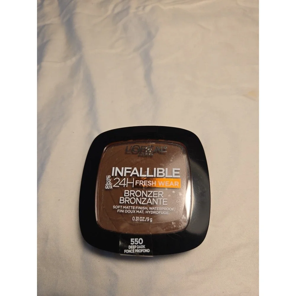 Loreal Infallible LOT OF 3 24-Hour Fresh Wear Soft Matte Bronzer 550 Deep Dark
